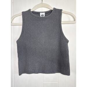 Vinatge Ellemenno Knit crop tank 100% cotton Medium Y2K